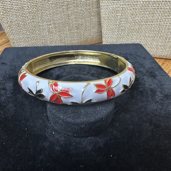 Sequin Nordstrom Multicolor Gold Tone Statement Enamel Bangle Bracelet # 376 - Picture 2 of 3